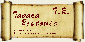 Tamara Ristović vizit kartica